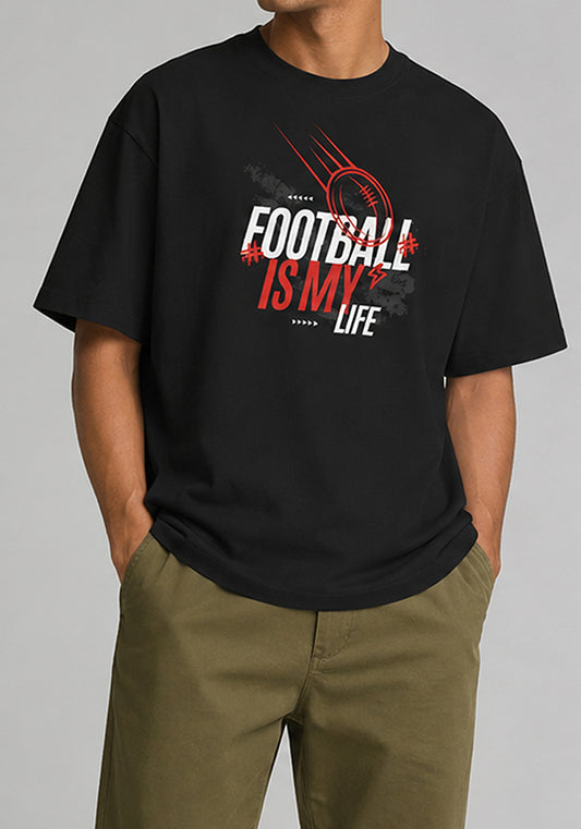 Oversized Football Print Tee